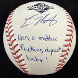 Kiké Hernandez Dynasty Signed 2025 World Series Logo Baseball MLB Holo