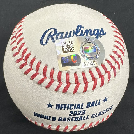 Mike Trout 2023 WBC Team USA Captain Signed World Baseball Classic MLB Holo 