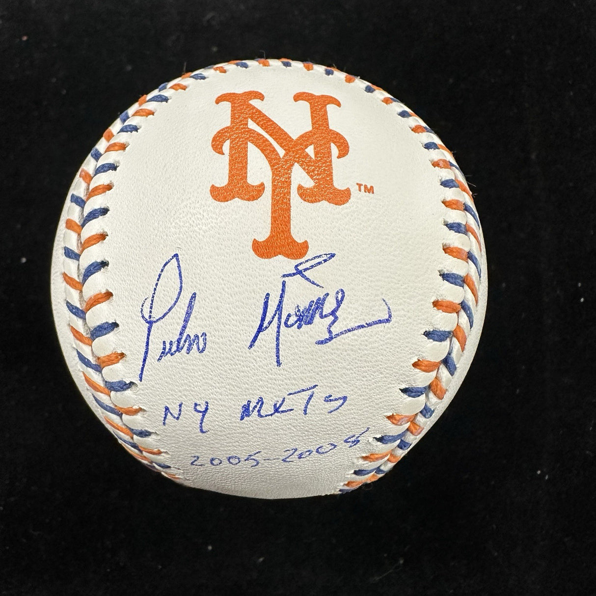 Pedro Martinez Team-Stitch Logo Signed Baseball Set Beckett Witness Holo