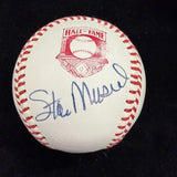 Stan Musial HOF Logos Cardinals Anniversary Logo Signed 3 Baseball Set JSA