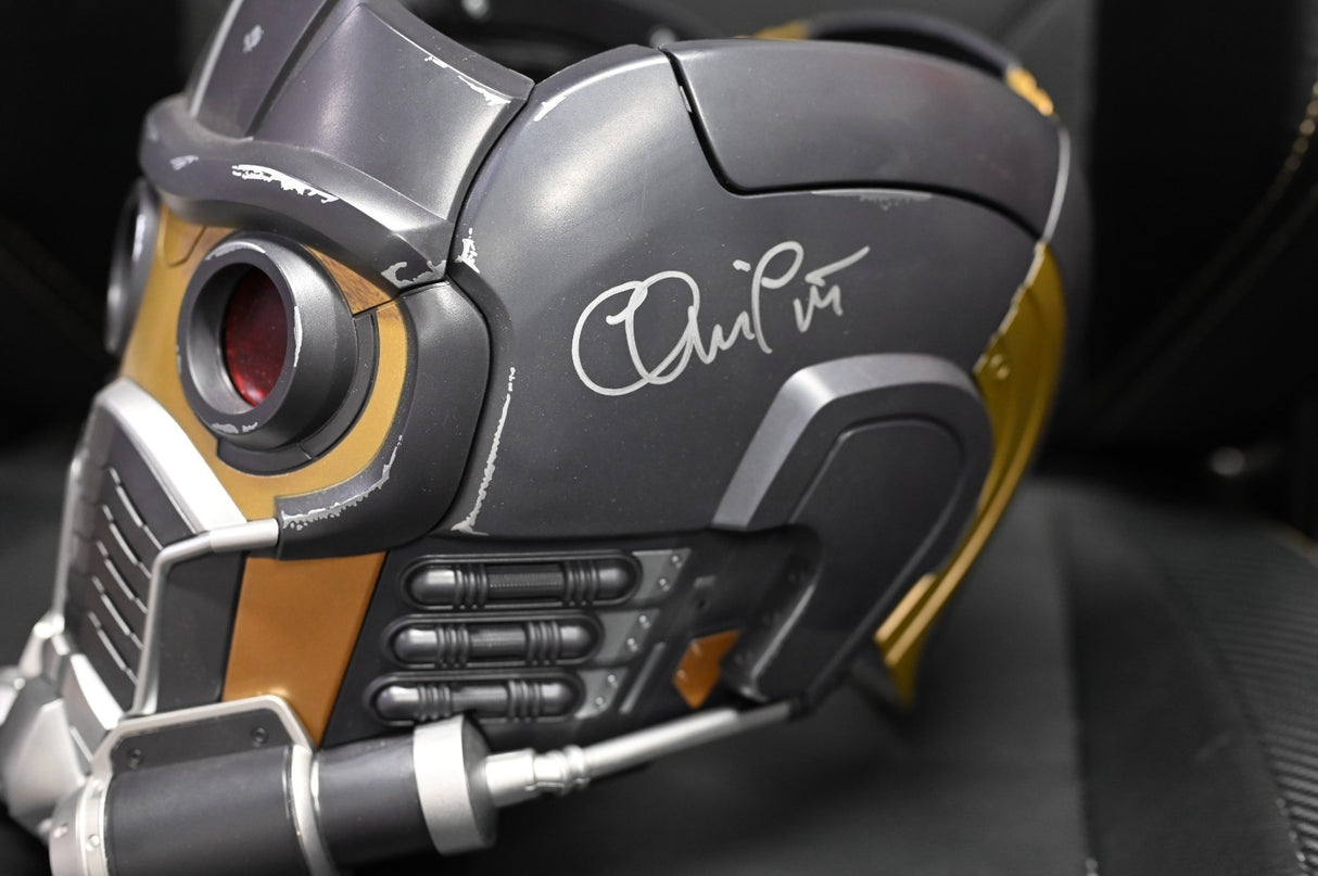 Chris Pratt Signed StarLord Marvel Legends Full Size Helmet Beckett Witness Holo