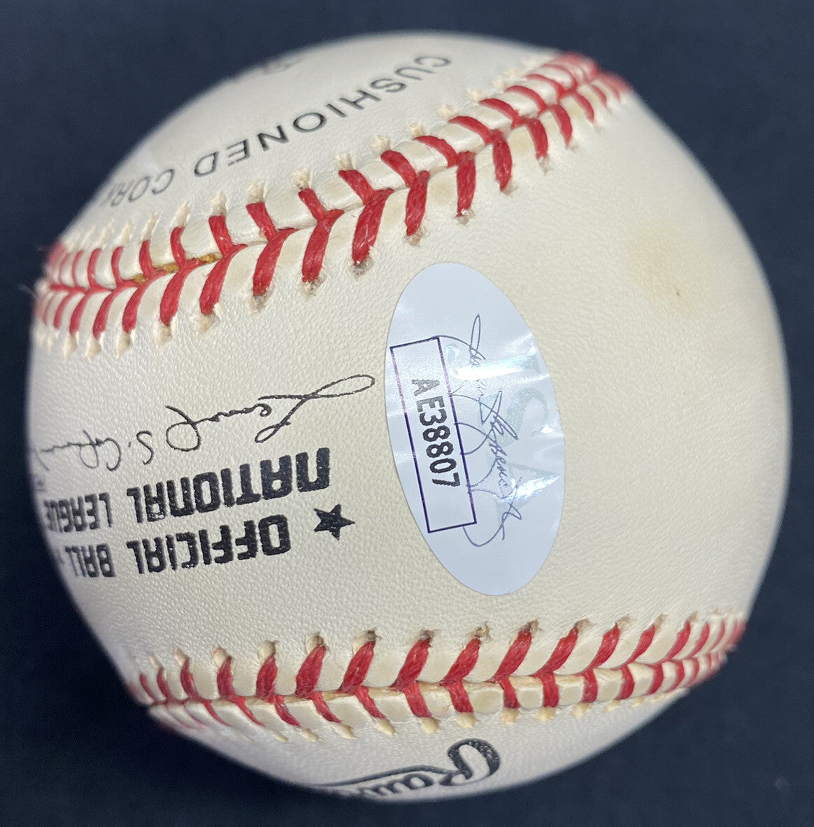 Warren Spahn 35 HR Signed Baseball JSA