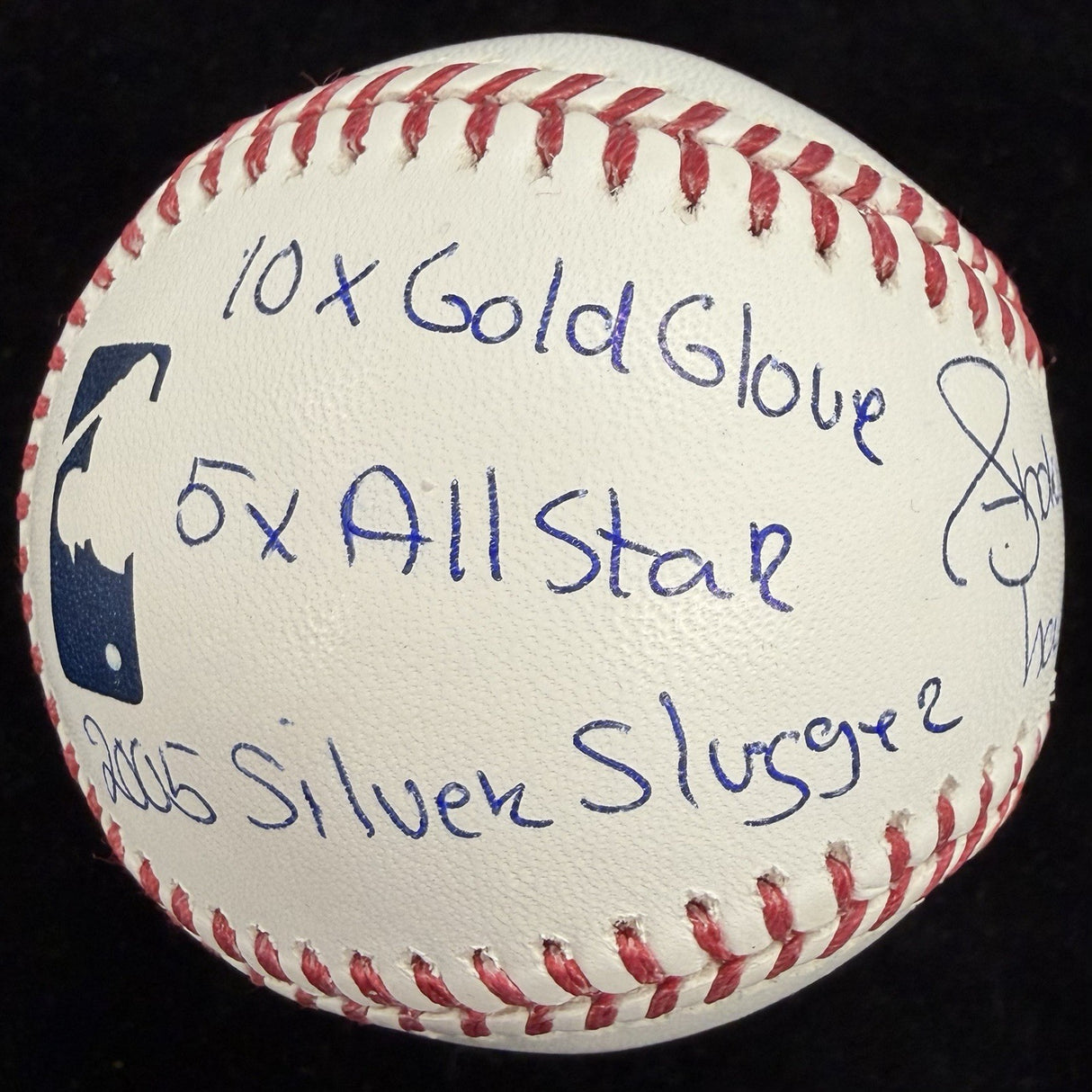 Andruw Rudolf Jones HOF 2026 Signed Stat Baseball Beckett Witness Holo