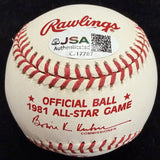 Nolan Ryan Signed 1981 All Star Game Logo Baseball JSA