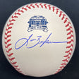 Lance Berkman Signed Globe Life Park Final Season Logo Baseball Tristar 