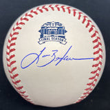 Lance Berkman Signed Globe Life Park Final Season Logo Baseball Tristar 