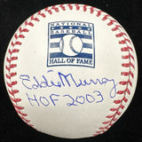 Eddie Murray HOF 2003 Signed Hall Of Fame Logo Baseball JSA Witness