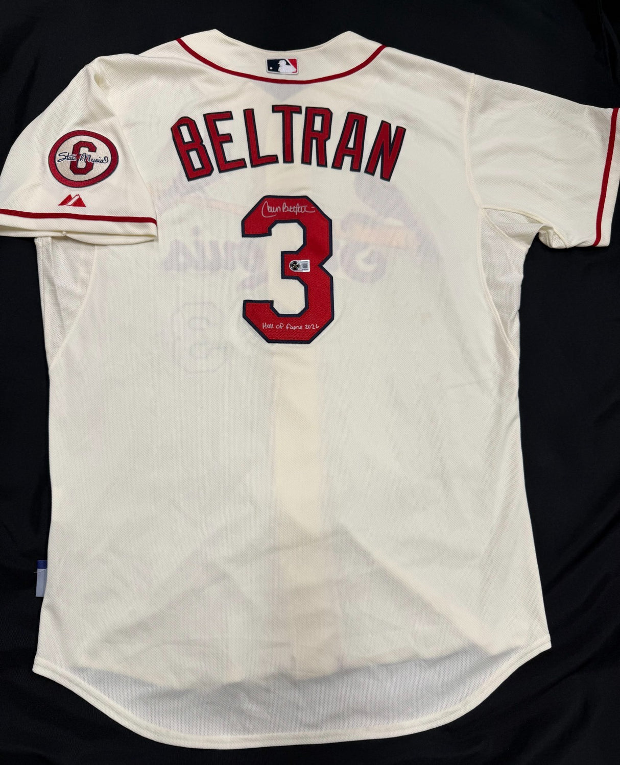 Carlos Beltran HOF 2026 Signed Authentic Cardinals Majestic Jersey Beckett