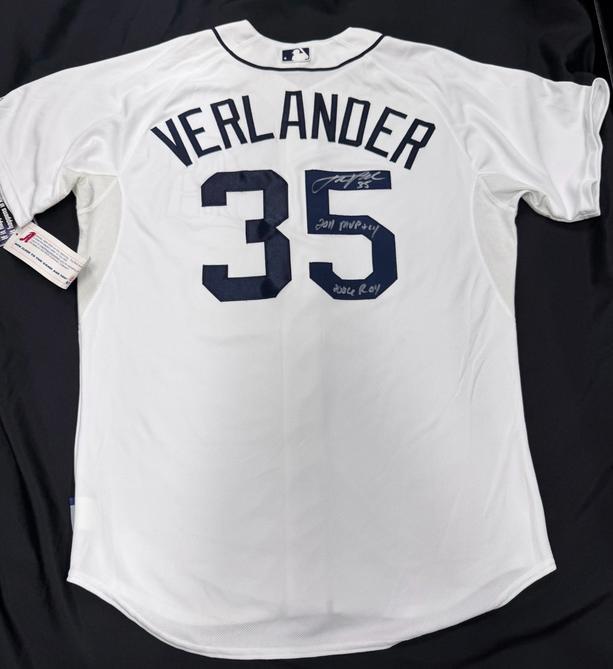 Justin Verlander 11 MVP & CY 06 ROY Signed Majestic Authentic Tigers Jersey PSA
