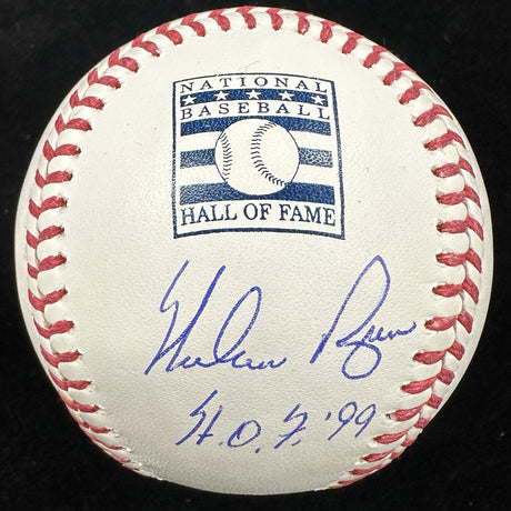 Nolan Ryan HOF 99 Signed Hall Of Fame Logo Baseball Tristar 
