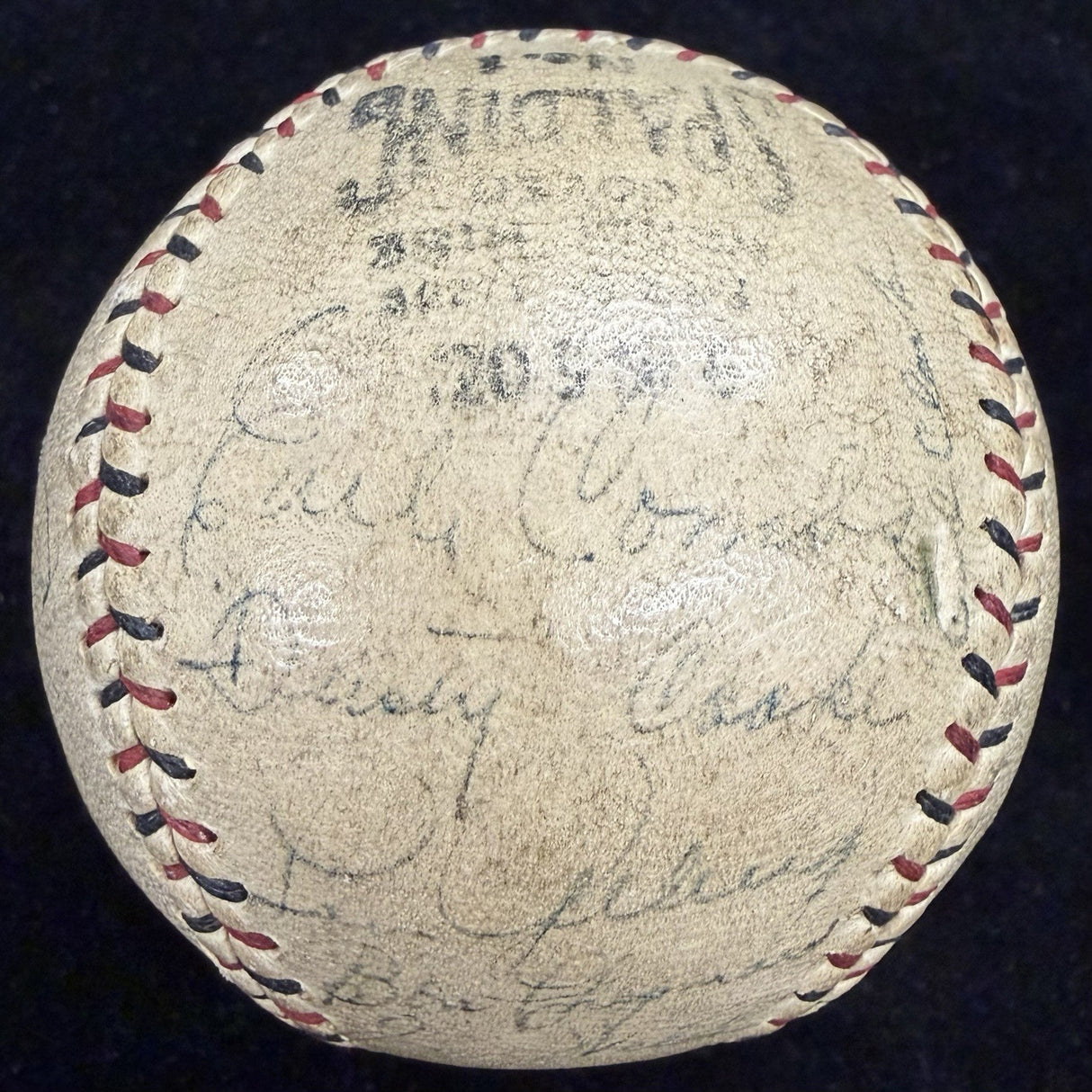 Babe Ruth Lou Gehrig Signed 1930 Yankees Braves Signed Baseball JSA LOA