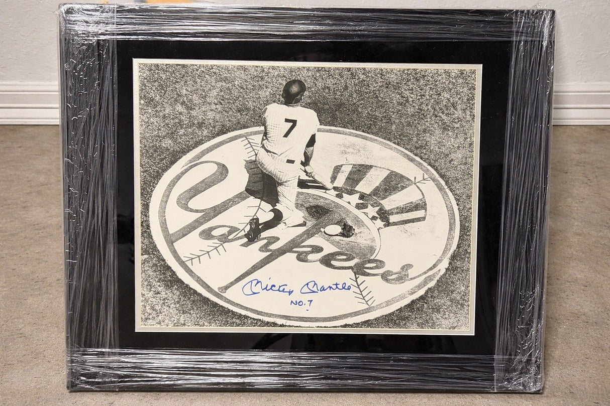 Mickey Mantle No. 7 Signed On Deck 16x20 PSA/DNA LOA 