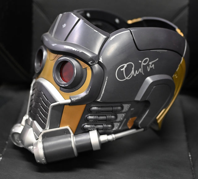 Chris Pratt Signed StarLord Marvel Legends Full Size Helmet Beckett Witness Holo