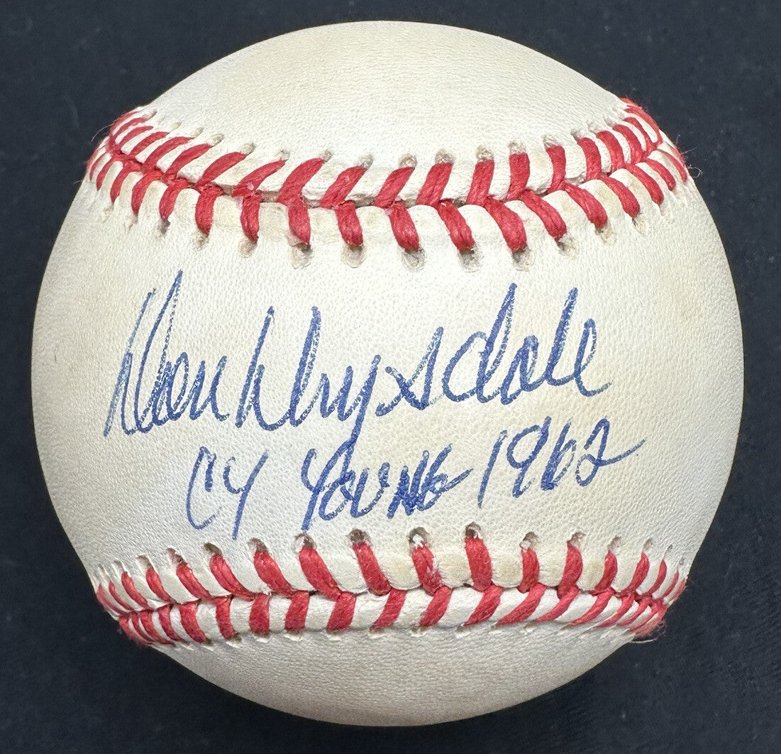 Don Drysdale Cy Young 1962 Signed Baseball JSA LOA