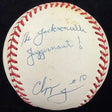 Chipper Jones The Jacksonville Juggernaut Signed Baseball JSA