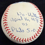 Bob Forsch 2 No Hitter Signed Baseball JSA