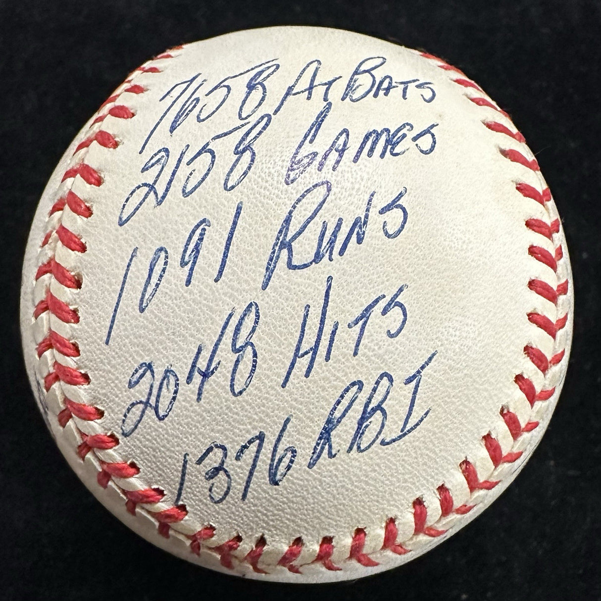 Johnny Bench HOF 89 MVP ROY Signed RJ Stat Baseball Reggie Jackson Holo