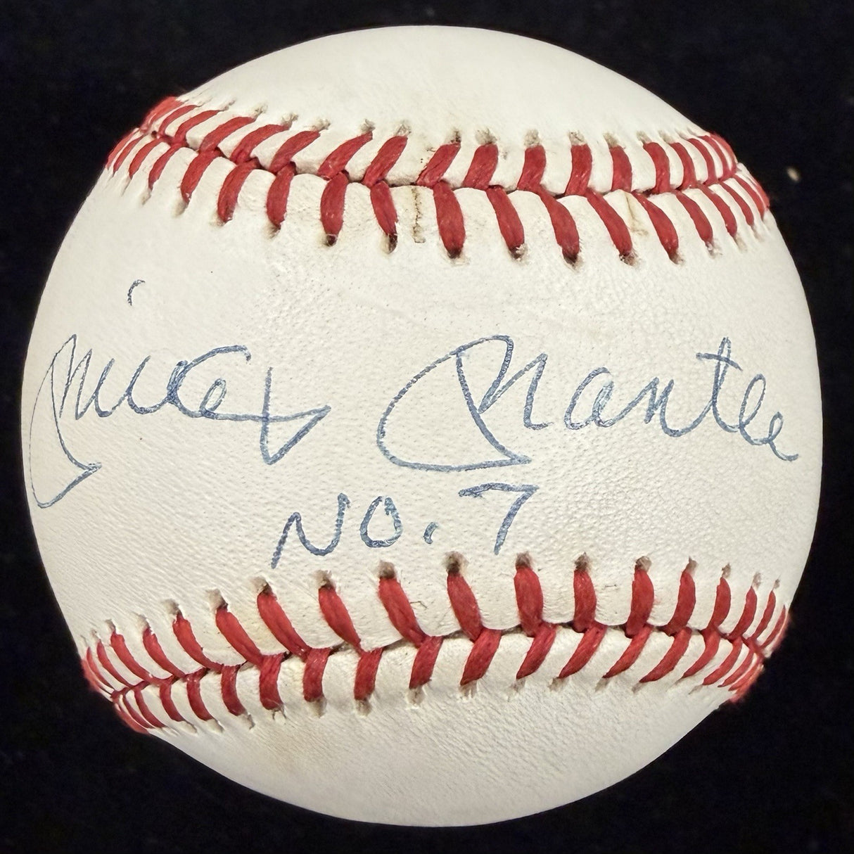 Mickey Mantle No. 7 Signed Baseball JSA LOA