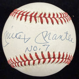 Mickey Mantle No. 7 Signed Baseball JSA LOA