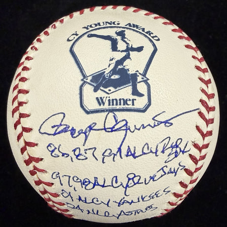Roger Clemens 7x Cy Young Signed CY Logo Stat Baseball TRISTAR