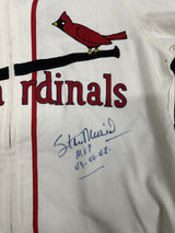 Stan Musial MVP 43 46 48 Signed Authentic Cardinals Mitchell Ness Jersey JSA LOA