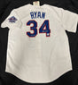 Nolan Ryan HOF 99 Signed Authentic Mitchell Ness Rangers Stat Jersey JSA LOA