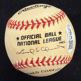 Edwin (Eddie) Lee Mathews HOF 78 57-58 WS 512 HR Signed Full Name Baseball JSA