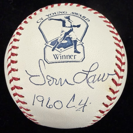 Vern Law 1960 CY Signed Cy Young Logo Baseball MLB Holo 