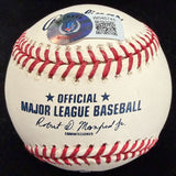 Joe Mauer #7 Retired 6/15/19 Signed Retirement Logo Baseball Beckett Witness