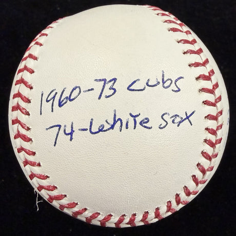 Ron Santo Signed Stat Baseball Beckett BAS