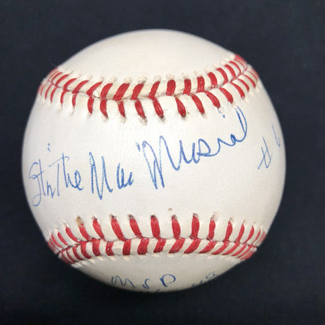 Stan “The Man” Musial #6 HOF MVP Batting Titles Stat Signed Baseball PSA/DNA