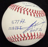 Jeff Kent HOF 26 Signed 8 Inscirption Stat Baseball Tristar Holo