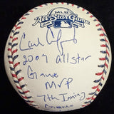 Carl Crawford 09 ASG MVP Signed 2009 All Star Game Logo Stat Baseball JSA