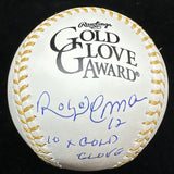 Roberto Alomar 10x Gold Glove Signed GG Logo Baseball JSA 