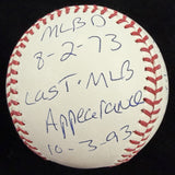 George Brett HOF 99 Signed 9 Inscription Stat Baseball JSA