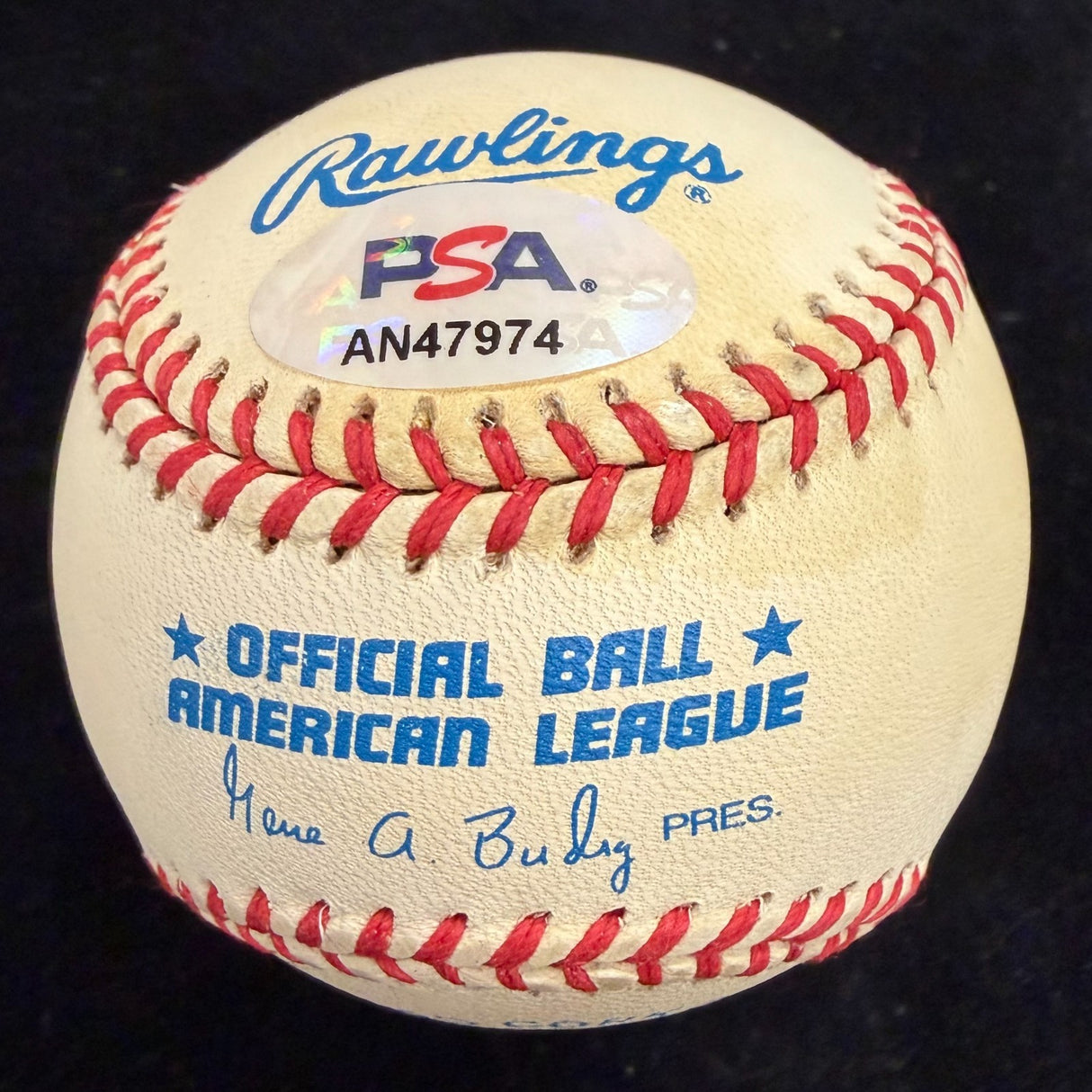 Bob Feller 8 Homers HOF 62 Signed Baseball PSA