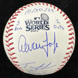 Aaron Judge Tommy Edman 2024 World Series Game 5 E8 Signed Baseball MLB Holo 