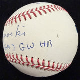 Bill Mazeroski 1960 World Series Game 7 GWHR Signed Stat Baseball JSA