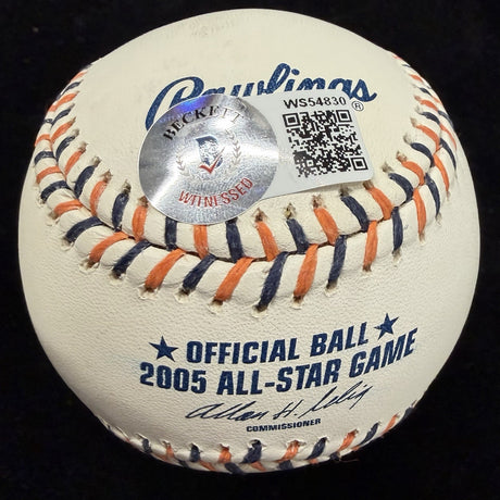 Albert Pujols Signed 2005 All Star Game Logo Baseball Beckett Witness Holo Only