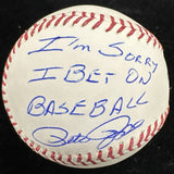 Pete Rose I’m Sorry I Bet On Baseball Signed Baseball JSA