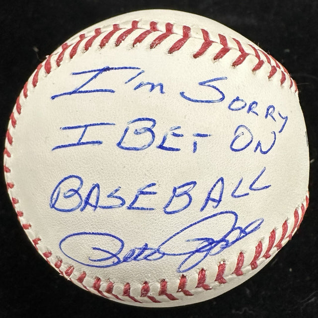 Pete Rose I’m Sorry I Bet On Baseball Signed Baseball JSA