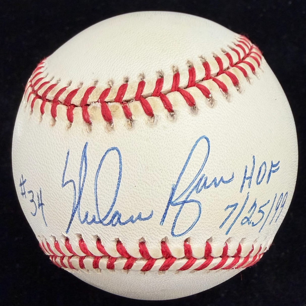 Nolan Ryan HOF 7/25/99 #34 Signed Baseball JSA