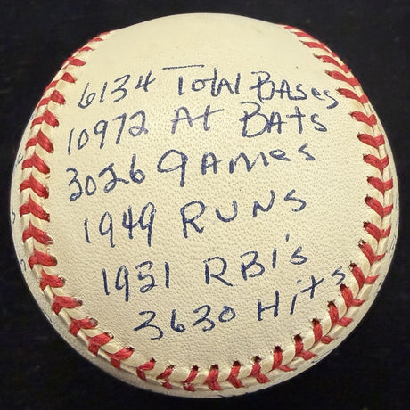 Stan Musial Signed Reggie Jackson Stat Baseball Complete Box Bag Cert