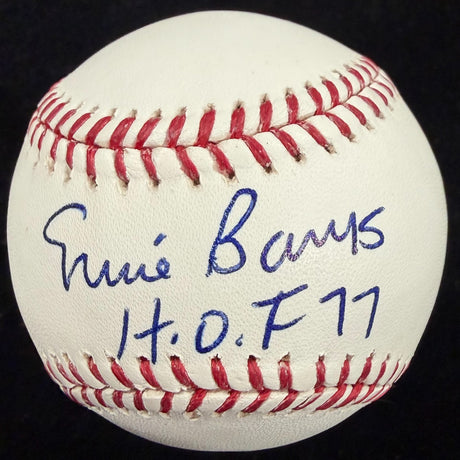 Ernie Banks HOF 77 Signed Baseball PSA/DNA LOA
