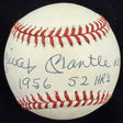Mickey Mantle 1956 52 HRs No. 7 Signed Baseball PSA/DNA LOA
