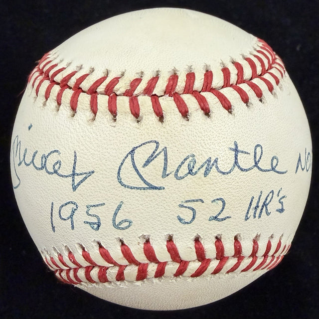 Mickey Mantle 1956 52 HRs No. 7 Signed Baseball PSA/DNA LOA