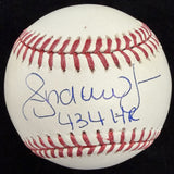 Andruw Jones 434 HR Signed Baseball Beckett Witness Holo