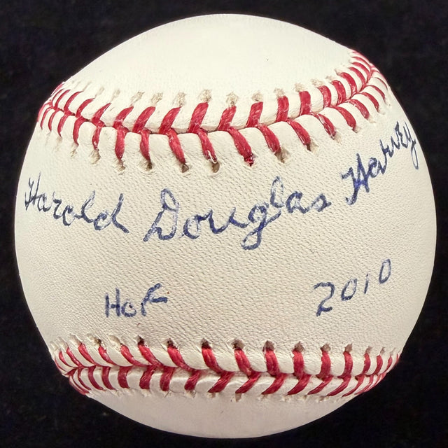 Harold Douglas Harvey HOF 2010 Signed Baseball PSA/DNA