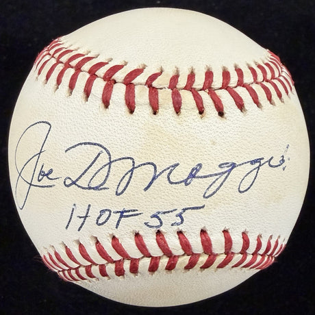 Joe DiMaggio HOF 55 Signed Baseball JSA LOA
