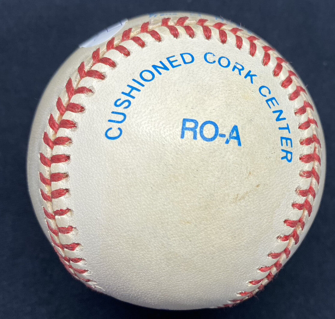 Lou Boudreau HOF 1970 MVP 1948 Batting Champ 1944 Signed Stat Baseball JSA